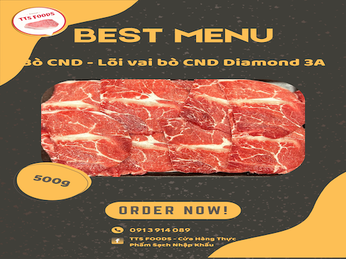 Bò Canada thái nướng ( 0,8-1cm) 